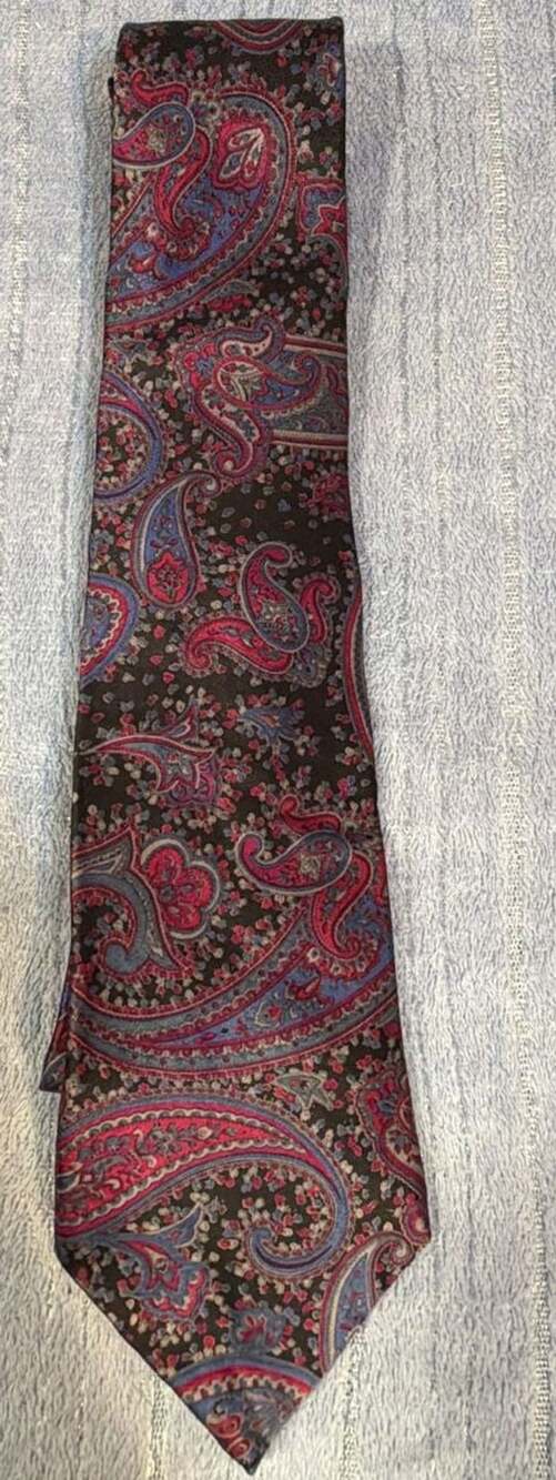 Damon Silk Tie Paisley Pattern Multicolored